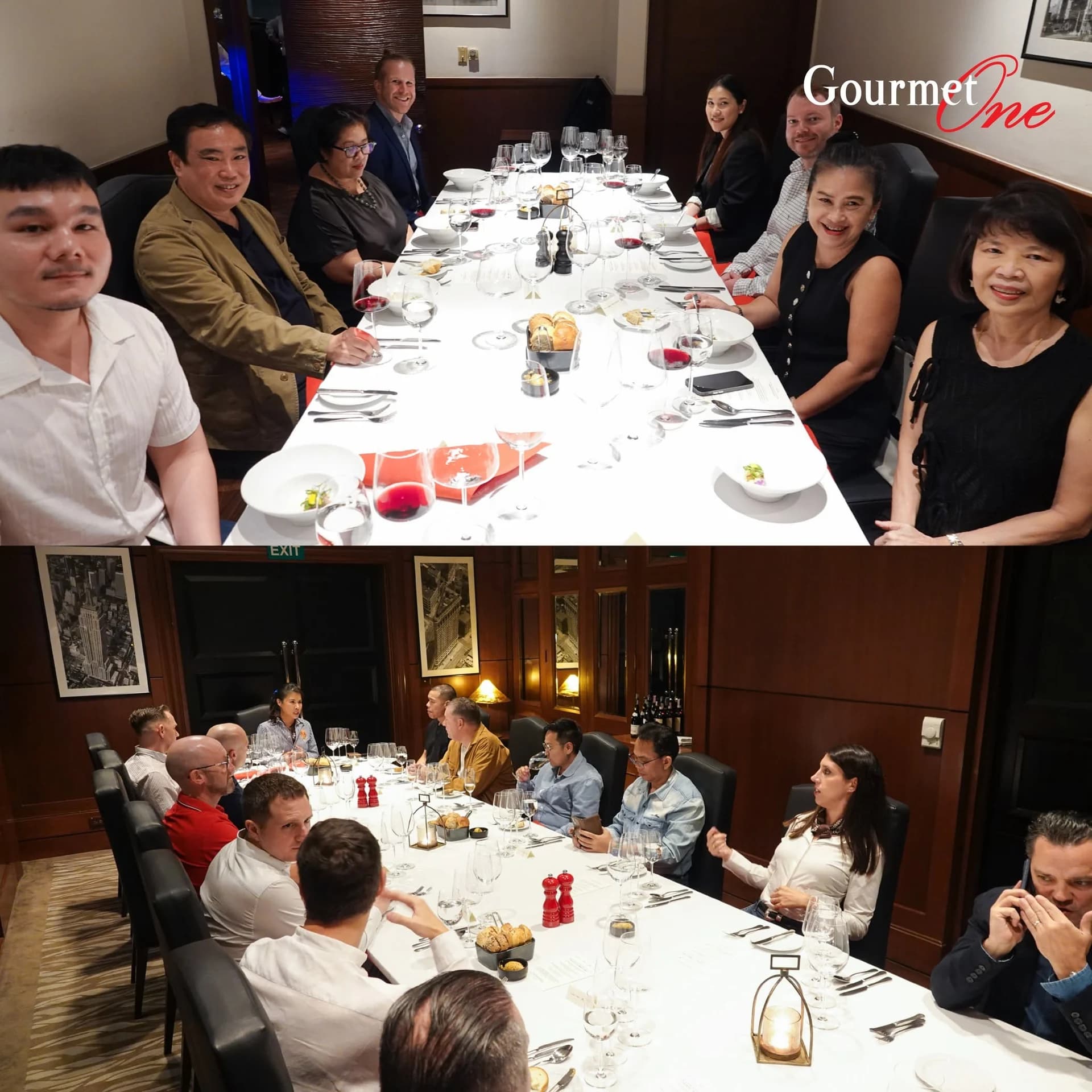 A collage of guests gathered around dining tables at the TALLAWANTA launch.