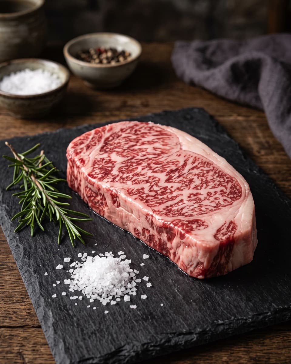 Beef prepared and presented on a slate board
