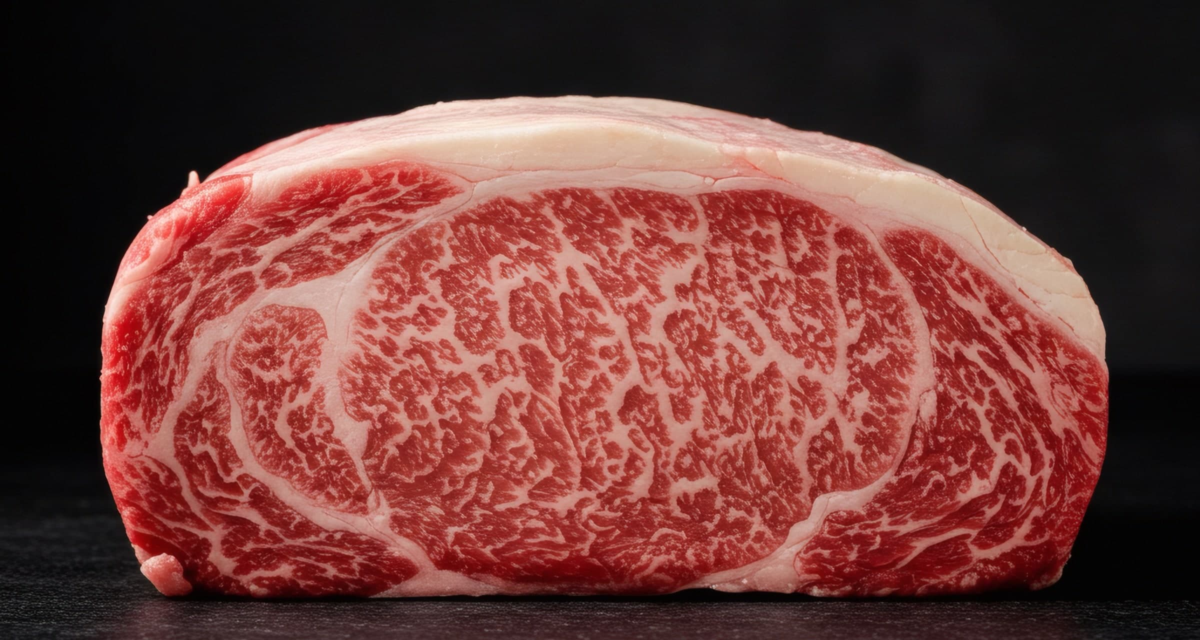 Marbled beef presented for a professional steak menu